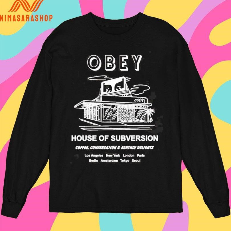 Obey House Of Subversion Coffee Conversation And Earthly Delights Shirts