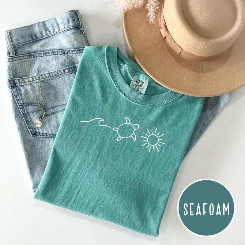Ocean Turtle Sun Summer T-Shirt, Beach Bum Tee, Beach Tshirt, Comfort Colors, comfortable tee, summer Hoodie, Sweatshirt