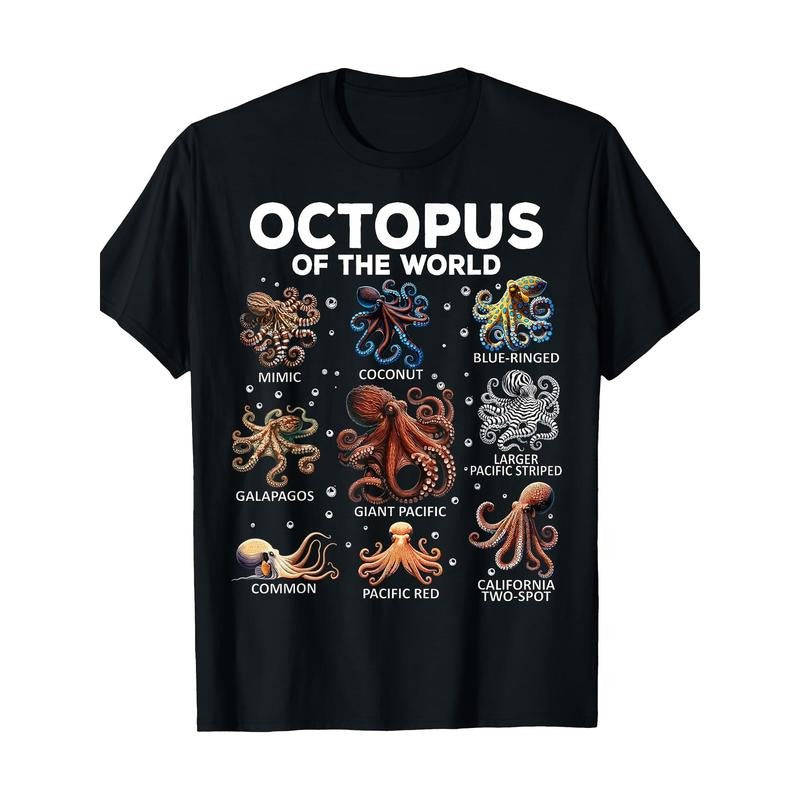Octopus Animals Of The World Kawaii Funny Octopus T-Shirt Made in USA Hoodie, Sweatshirt | UrbanDripWear.com