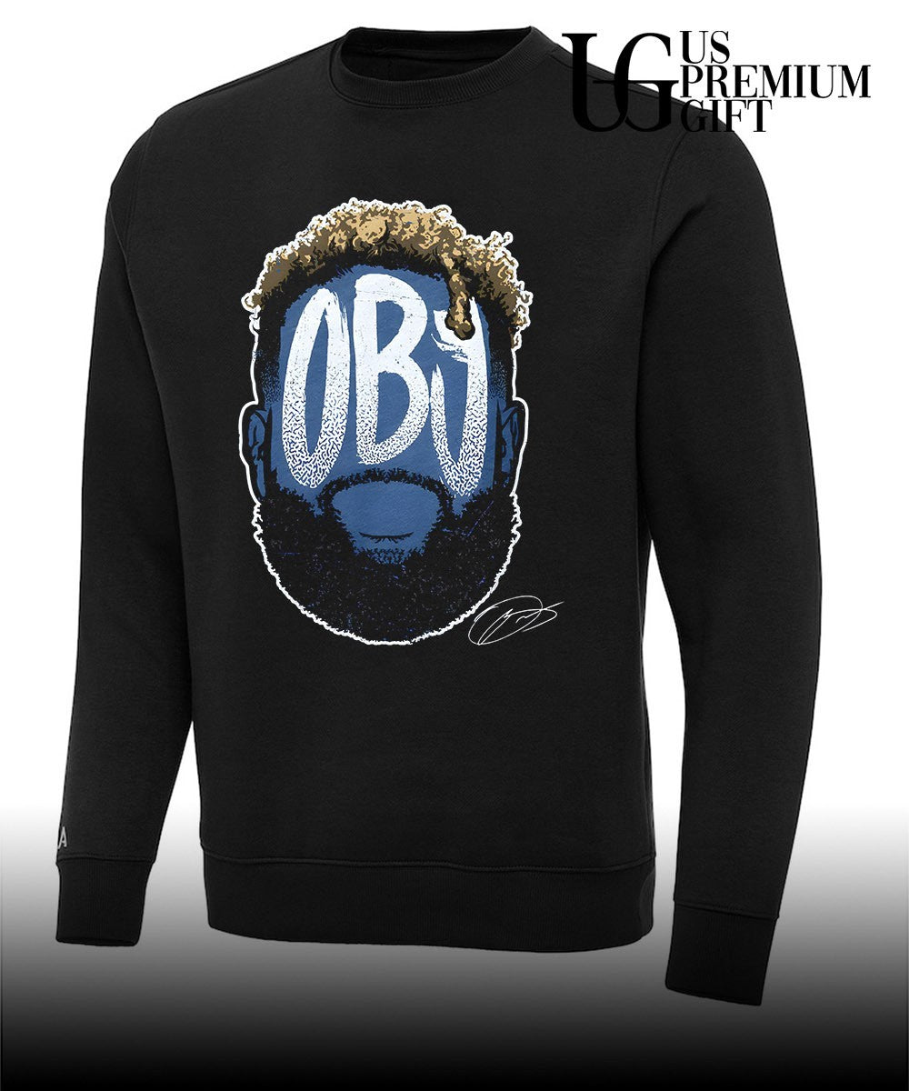Odell Beckham Jr. New York Giants big head player silhouette signature shirt