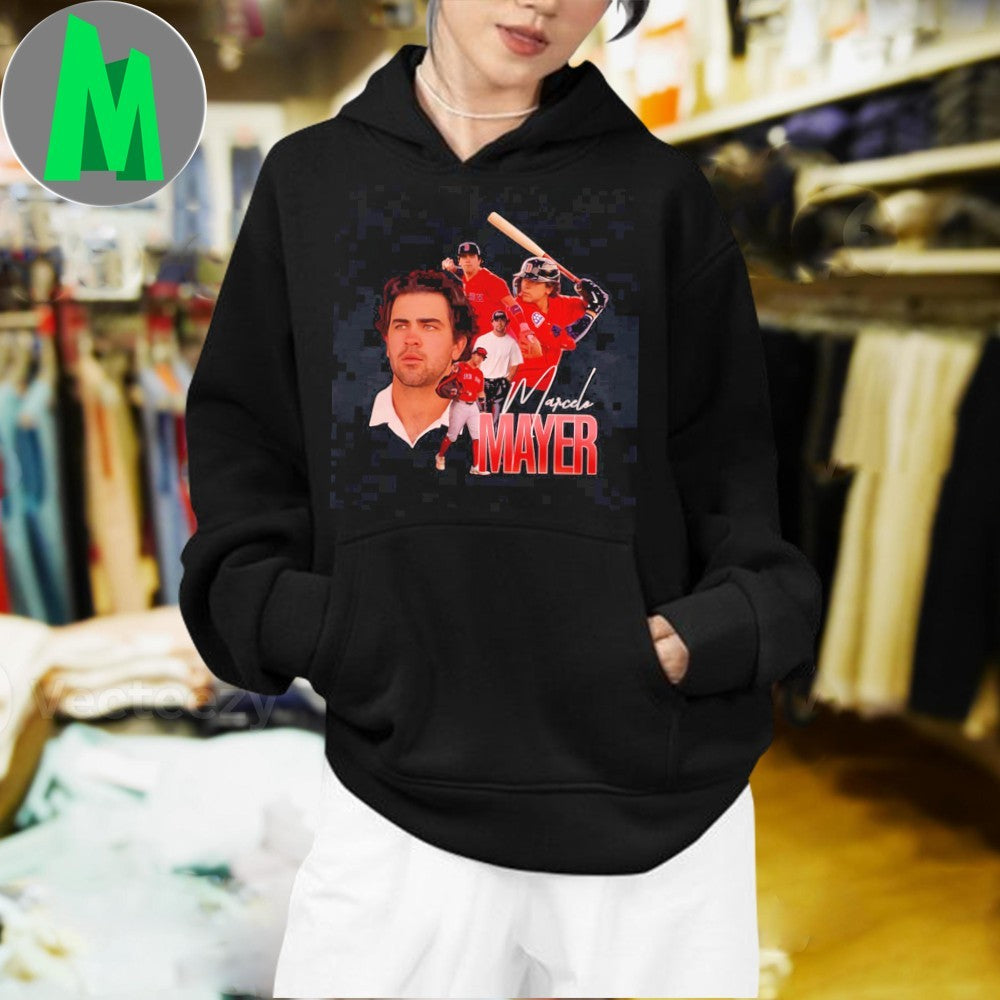 2025 Boston Red Sox Marcelo Mayer Autograph Fan T-Shirt – MLB Baseball Collectible