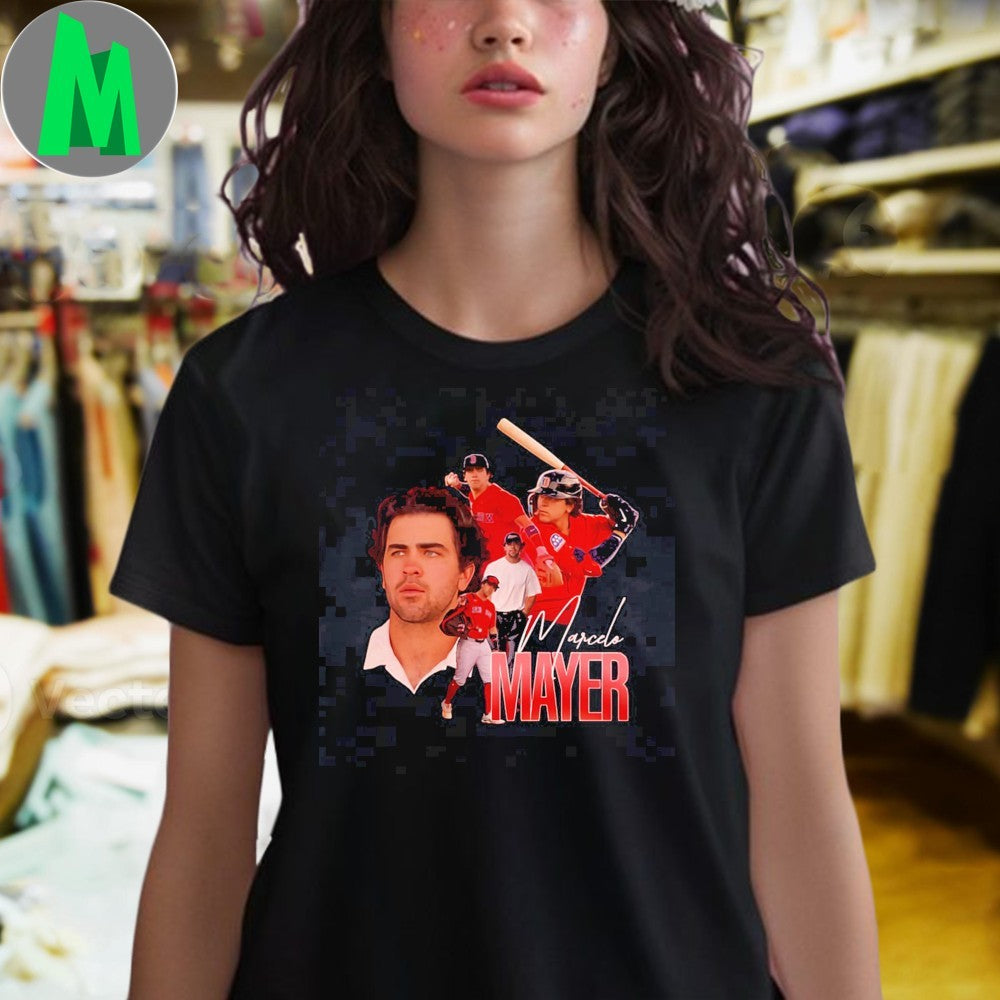 2025 Boston Red Sox Marcelo Mayer Autograph Fan T-Shirt – MLB Baseball Collectible