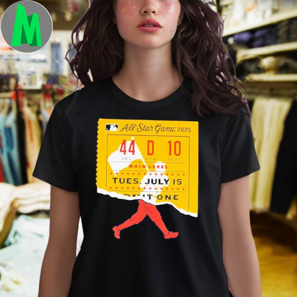 2025 MLB All-Star Game Torn Ticket Graphic T-Shirt