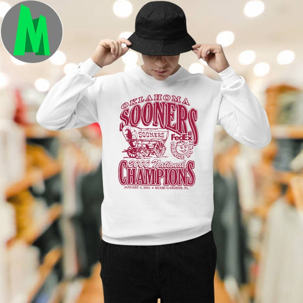 47 Brand White Oklahoma Sooners 2000 National Champions Shirt