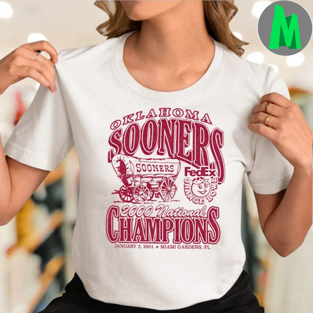 47 Brand White Oklahoma Sooners 2000 National Champions Shirt