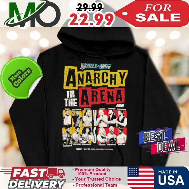 AEW Double or Nothing 2025 Anarchy in the Arena Official Comfort Colors Heavyweight Matchup Shirt
