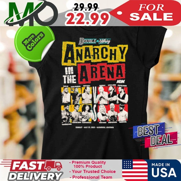 AEW Double or Nothing 2025 Anarchy in the Arena Official Comfort Colors Heavyweight Matchup Shirt
