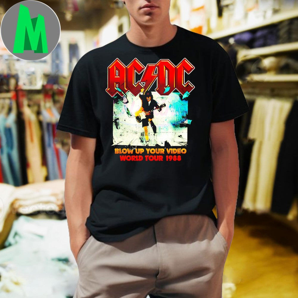Acdc Blow Up Your Video World Tour 1988 Shirt