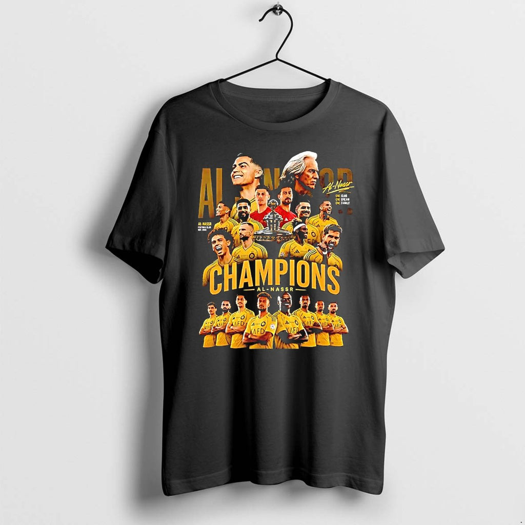 Official Al Nassr Saudi Pro League Champions 2026 Football Team T Shirts Jpg