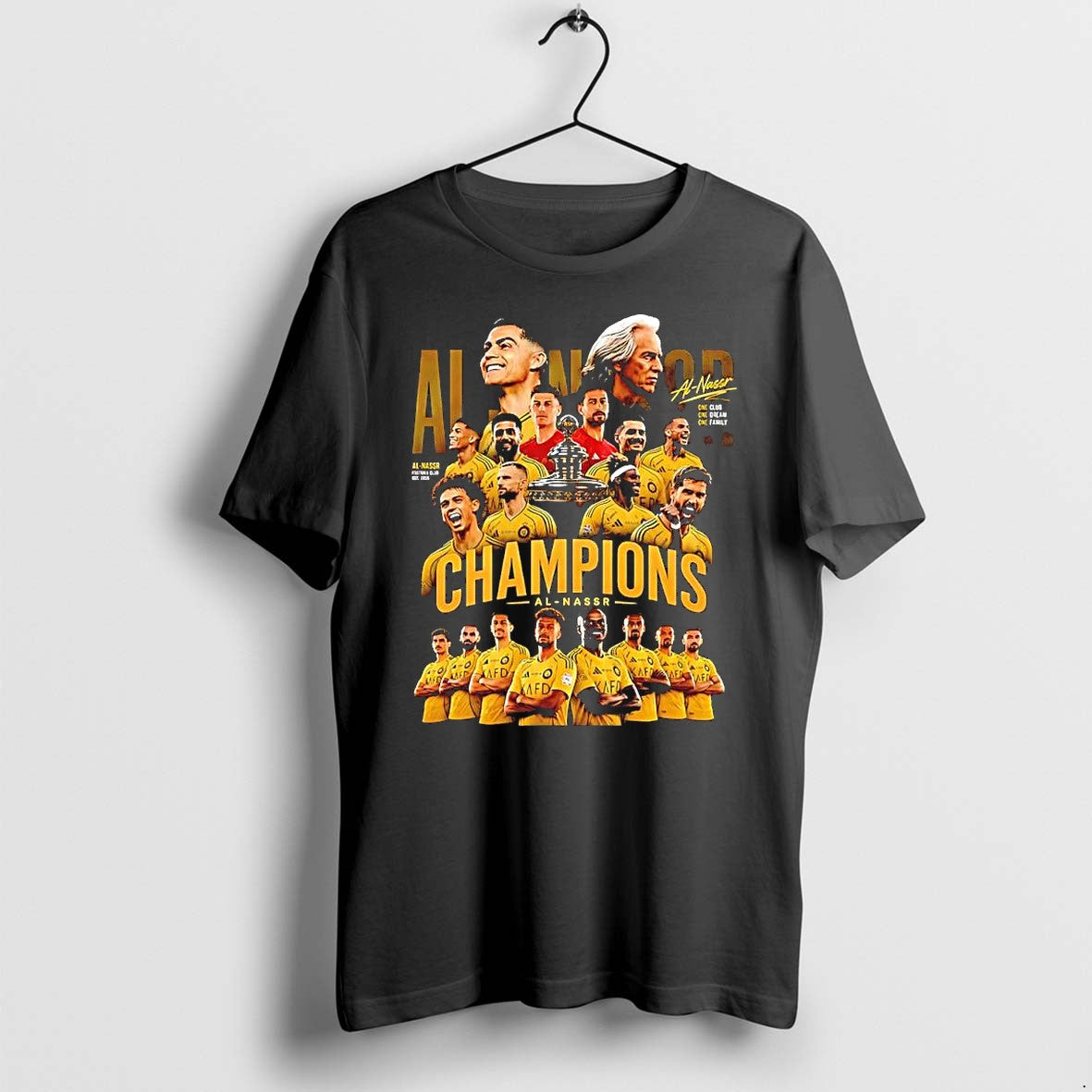 Official Al Nassr Saudi Pro League Champions 2026 Football Team T Shirts Jpg
