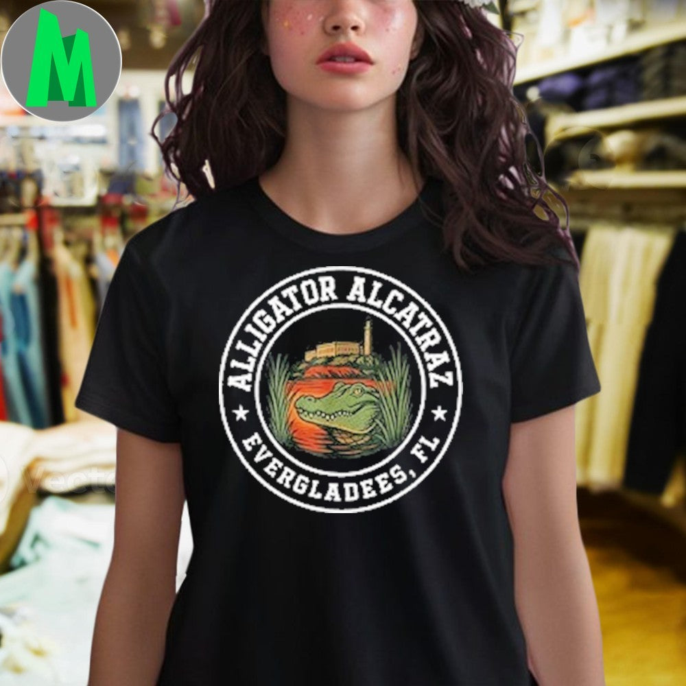 Alligator Alcatraz Everglades Florida Round Logo Shirt
