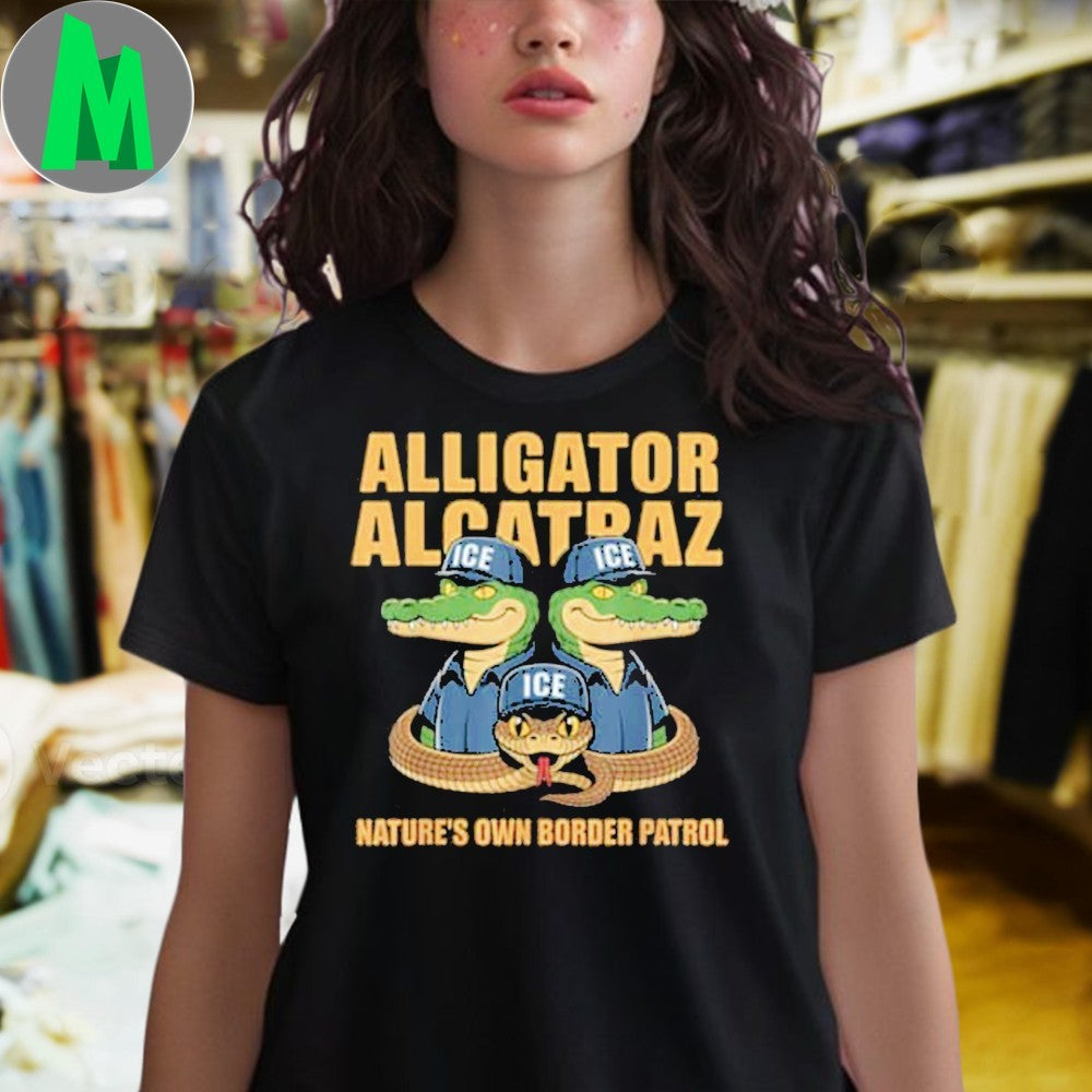 Alligator Alcatraz Ice Nature’s Own Border Patrol T-Shirt