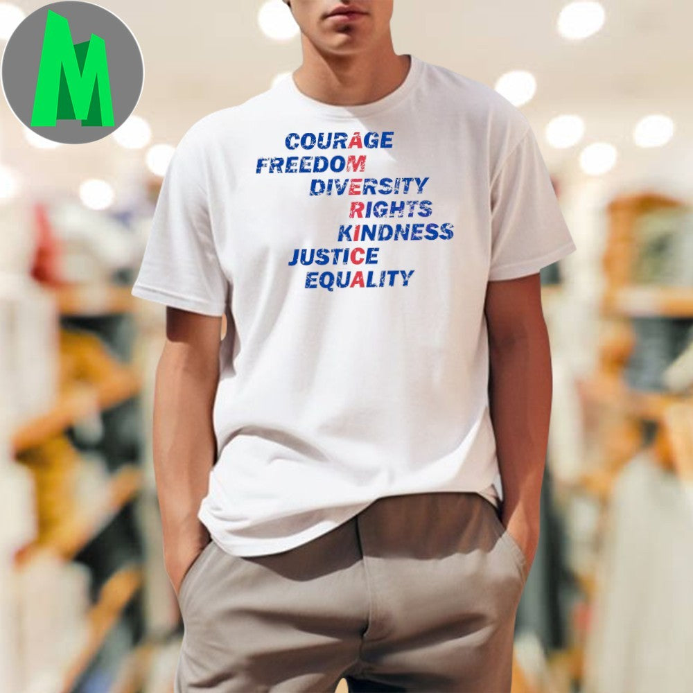 America Values Freedom Kindness Justice Equality Shirt