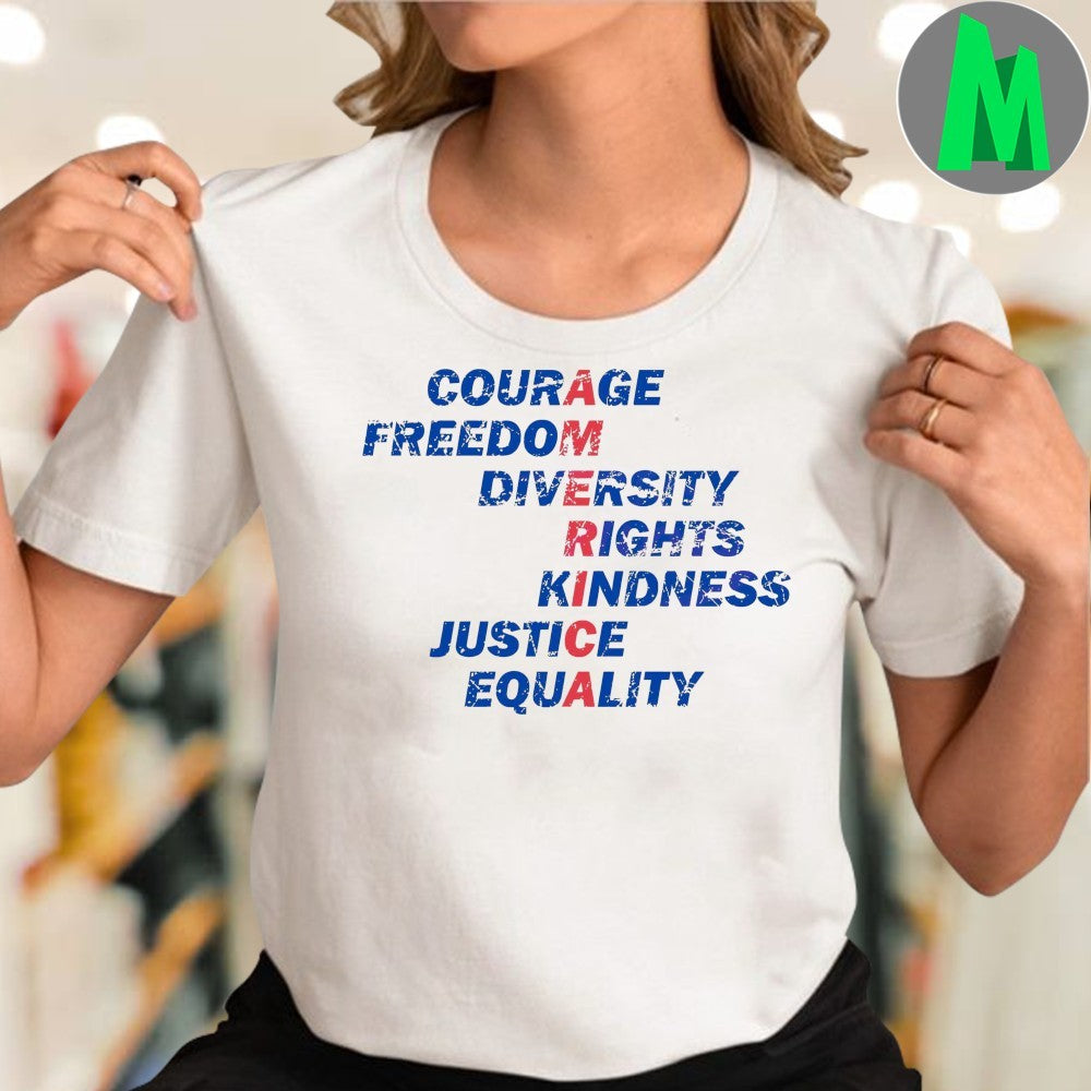 America Values Freedom Kindness Justice Equality Shirt