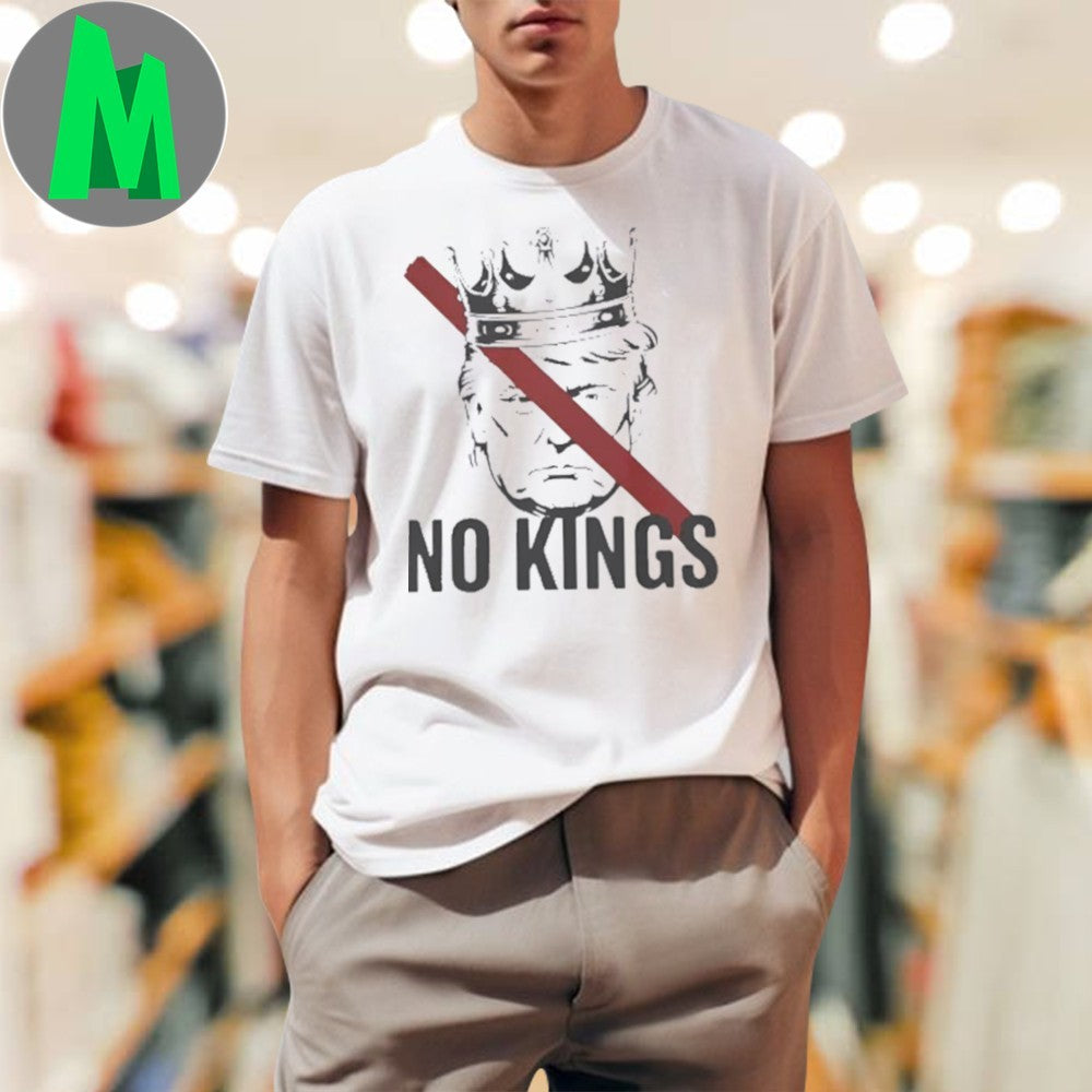 Anti-Trump No Kings Crown Graphic T-Shirt