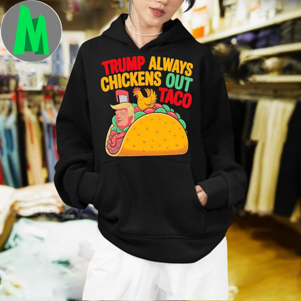 Anti-Trump Political Satire T-Shirt Taco & Chicken Graphic Tee Humorous Statement Apparel