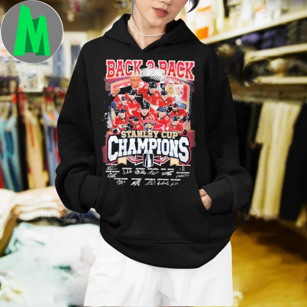 Back 2 Back Stanley Cup Champions Florida Panthers Signature Shirt