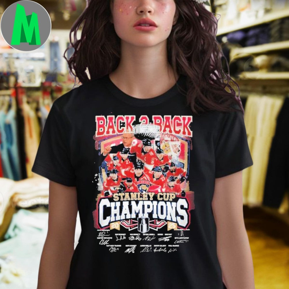 Back 2 Back Stanley Cup Champions Florida Panthers Signature Shirt