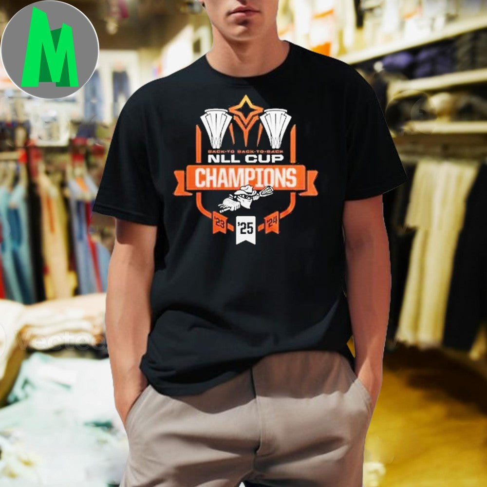 Back To Back To Back Buffalo Bandits 2025 NLL Cup Champions Lacrosse T-Shirt Fan Tee