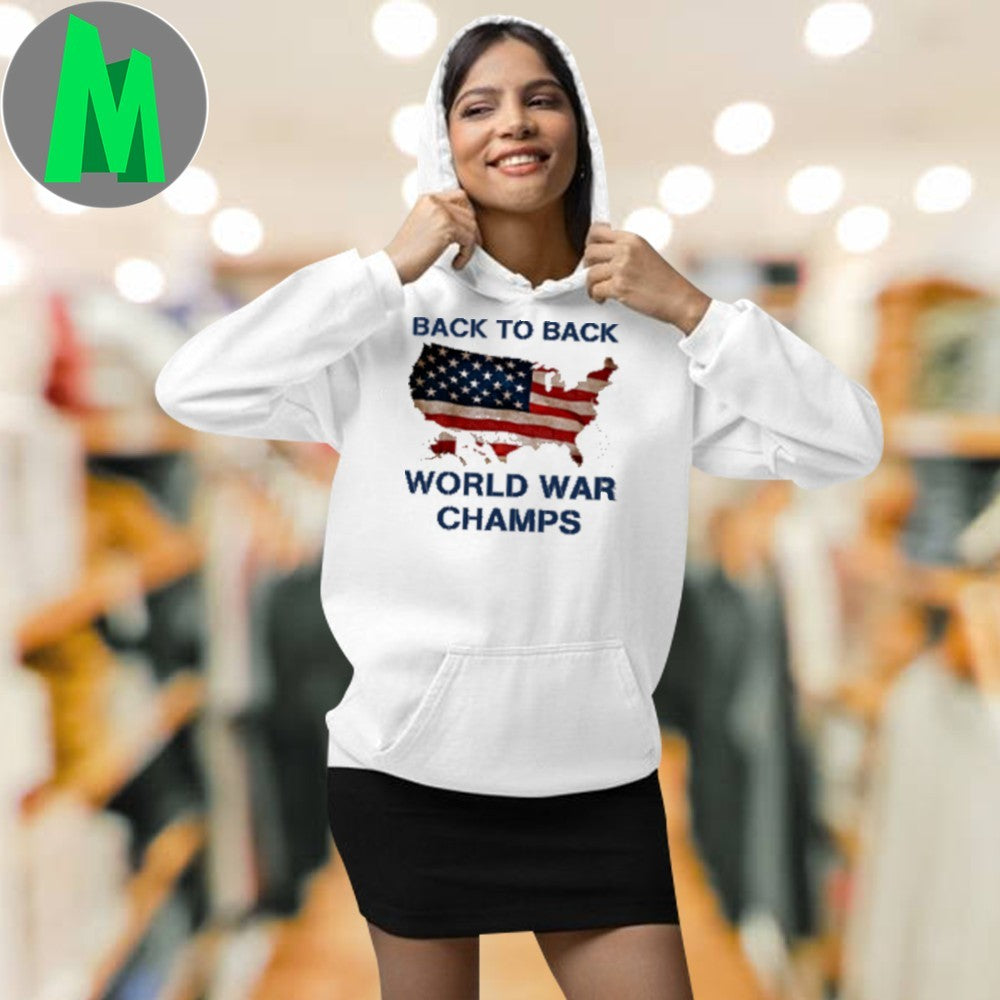 Back To Back World War Champs USA Flag T-Shirt