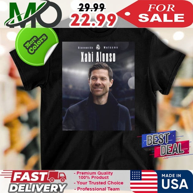 Bienvenido Welcome Xabi Alonso Real Madrid Football Manager Fan T-Shirt