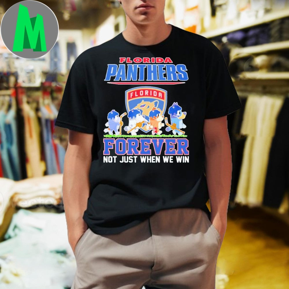 Bluey Florida Panthers Abbey Road Parody T-Shirt Hockey Fan Apparel Sports Cartoon Tee