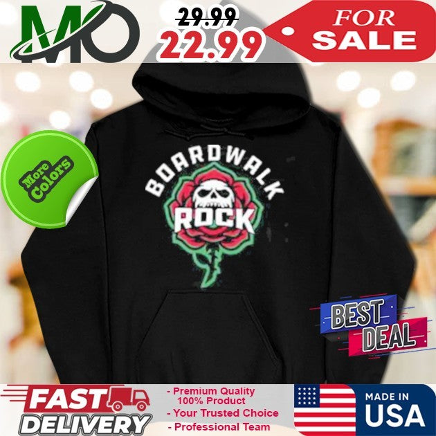 Boardwalk Rock 2025 Lineup Skull And Roses Artwork Shirt