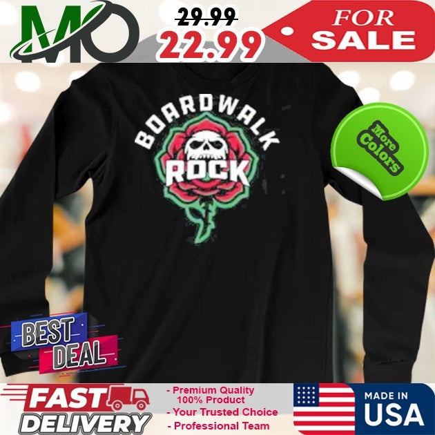 Boardwalk Rock 2025 Lineup Skull And Roses Artwork Shirt