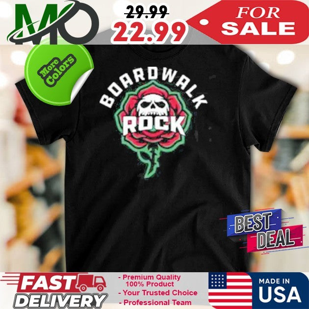 Boardwalk Rock 2025 Lineup Skull And Roses Artwork Shirt