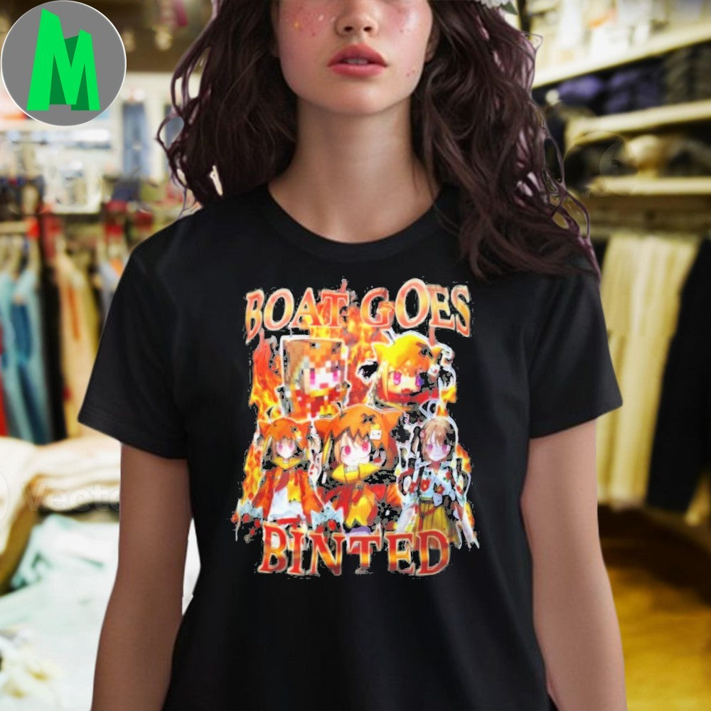 Boat Goes Binted Anime Character Funny Graphic Shirt