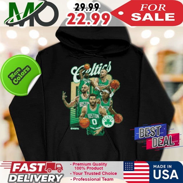 Boston Celtics Starting 5 NBA 2025 Basketball Fan Logo T-Shirt