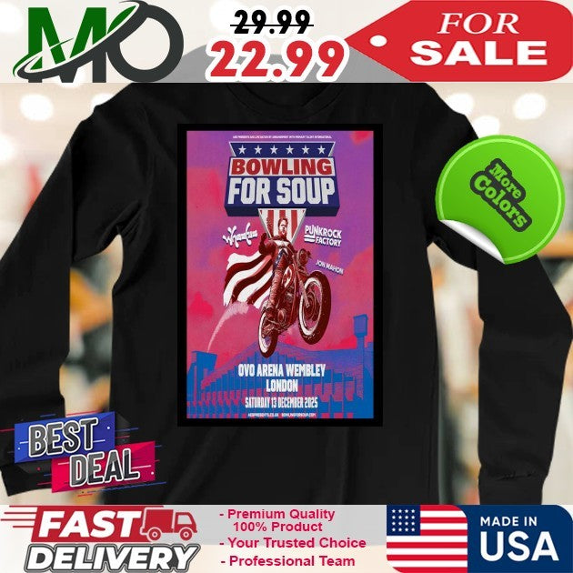 Bowling for Soup London Tour OVO Arena, 13 Dec 2025 Poster Shirt