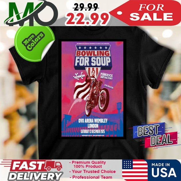 Bowling for Soup London Tour OVO Arena, 13 Dec 2025 Poster Shirt