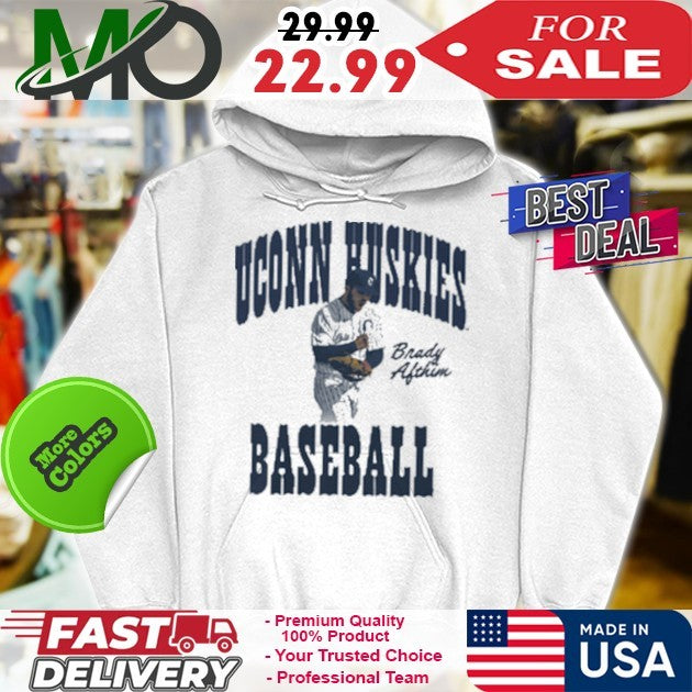 Brady Afthim Illustrated Uconn Huskies Baseball Shirt