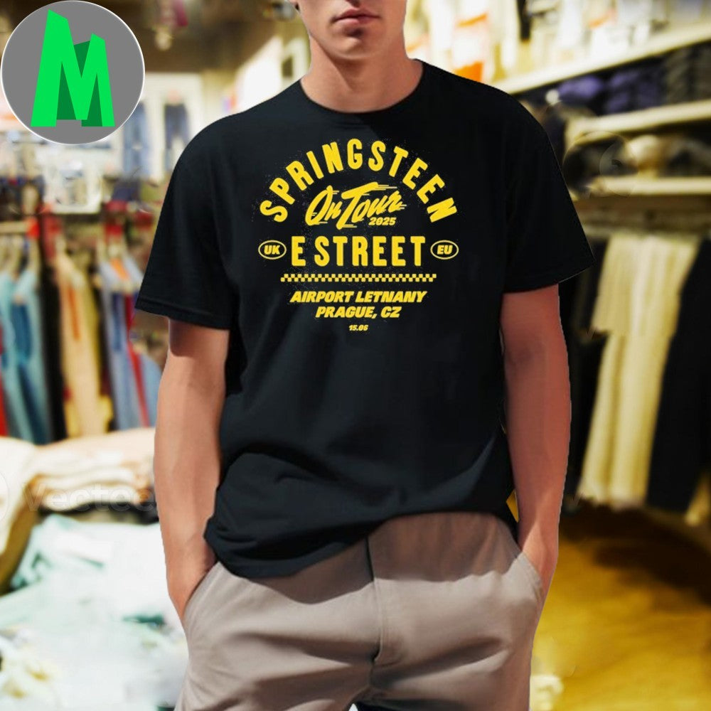 Bruce Springsteen 2025 E Street Band Prague Concert Tour T-Shirt