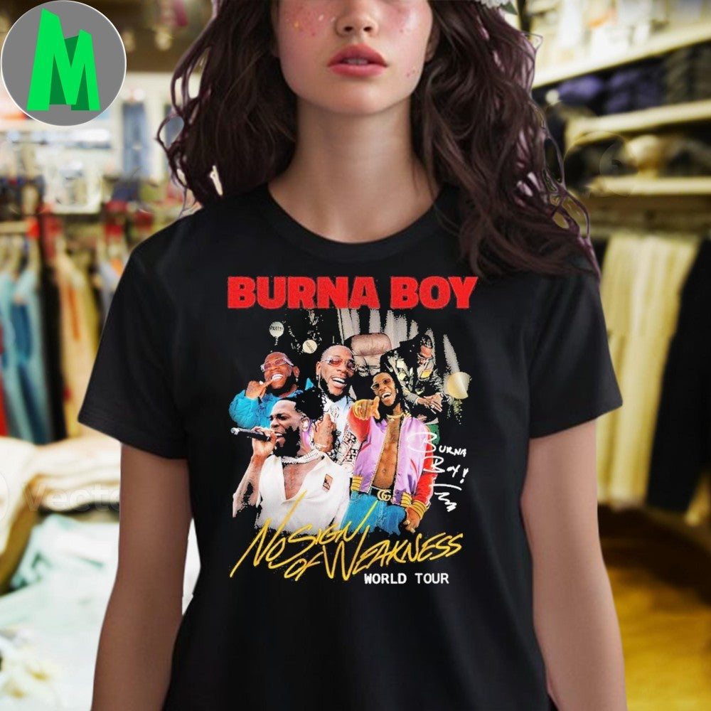 Burna Boy No Sign of Weakness Tour 15th Anniversary 2025 Shirt
