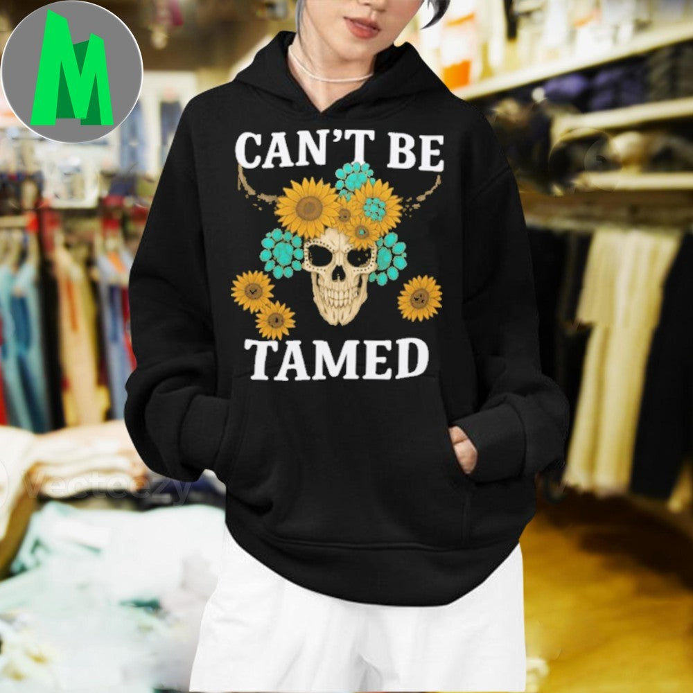Can’t Be Tamed Floral Skull Shirt