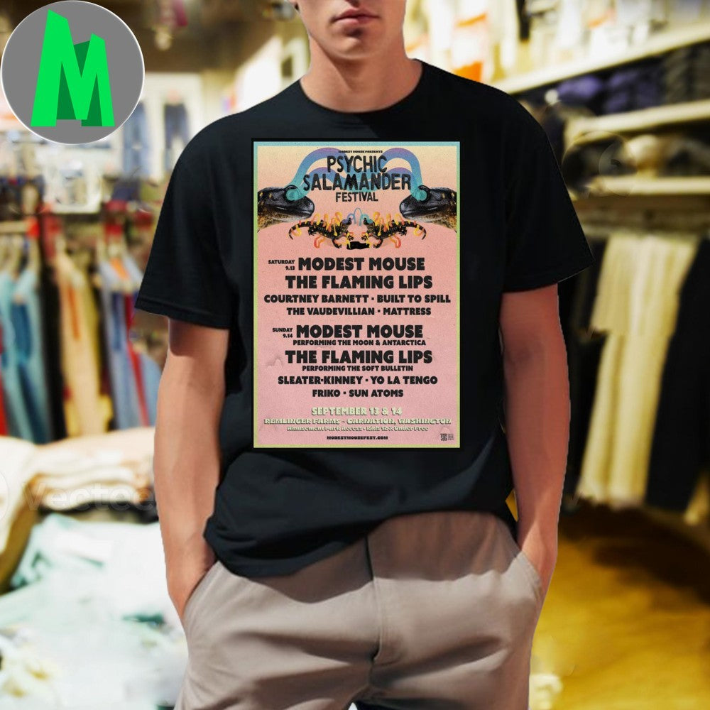 Carnation Washington Modest Mouse September 13-14 2025 Poster Shirt