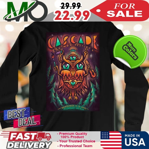 Cascade Equinox Festival 2025 Redmond OR Music & Arts Poster T-Shirt (September 19-21, Deschutes County Fairgrounds)