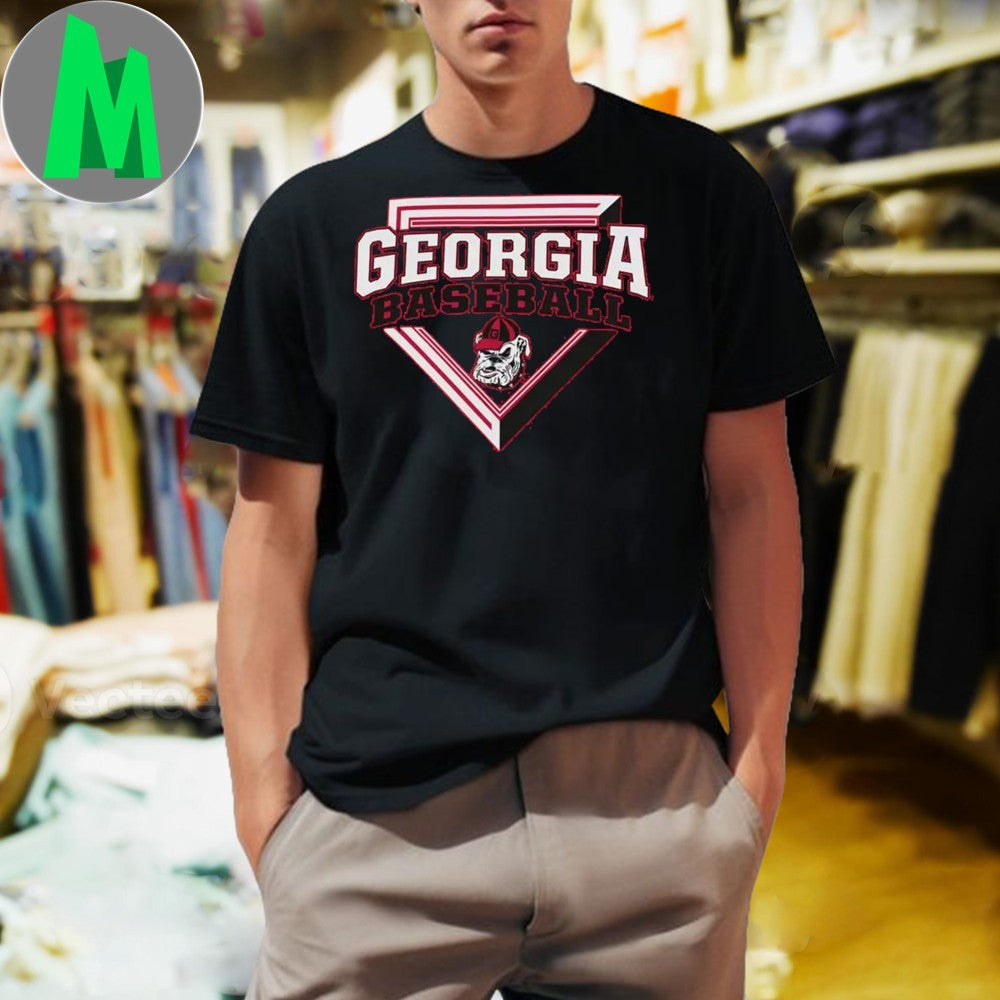 Champion Georgia Bulldogs Baseball T-Shirt NCAA College Sports Fan Apparel Red Team Graphic Tee