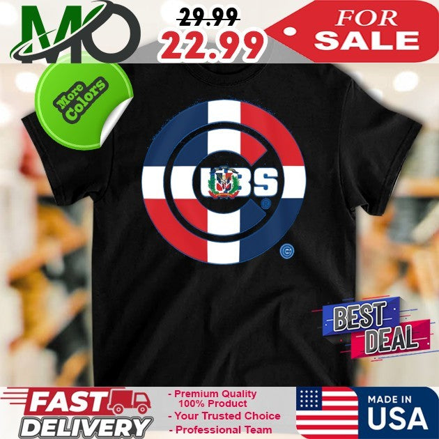 Chicago Cubs New Era Royal Dominican Republic Flag Logo New 2025 T-Shirt