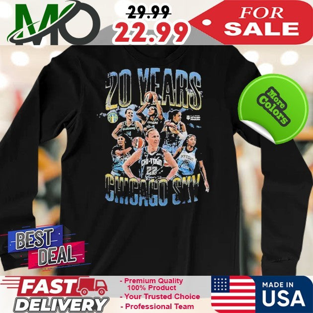 Chicago Sky WNBA 20 Years Celebration Basketball Fan Shirt
