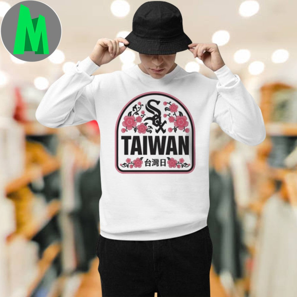 Chicago White Sox Taiwan Day Floral Logo Graphic T-Shirt