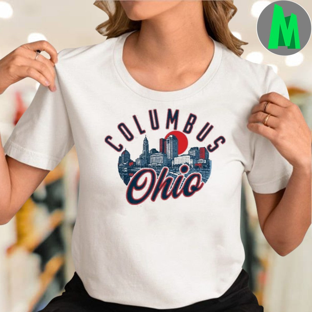 Columbus Ohio USA City Skyline T-Shirt Graphic Tee