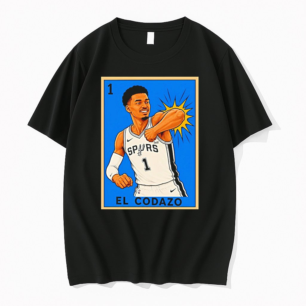 Official Crazy Hispanic Victor Wembanyama San Antonio Spurs El Codazo T Shirts