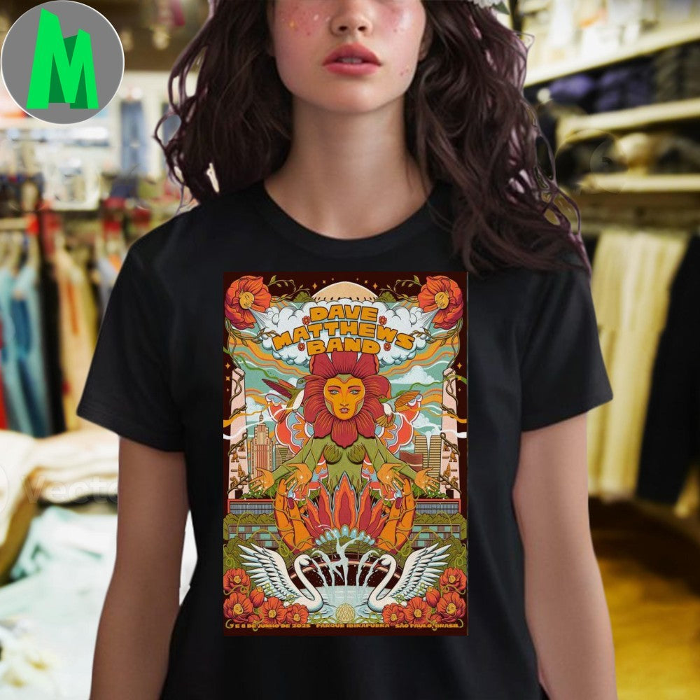 Dave Matthews Band June 7 2025 Sao Paulo Brazil Concert Poster T-Shirt
