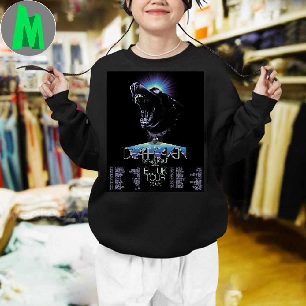 Deafheaven EU + UK Tour 2025 Concert Schedule T-Shirt