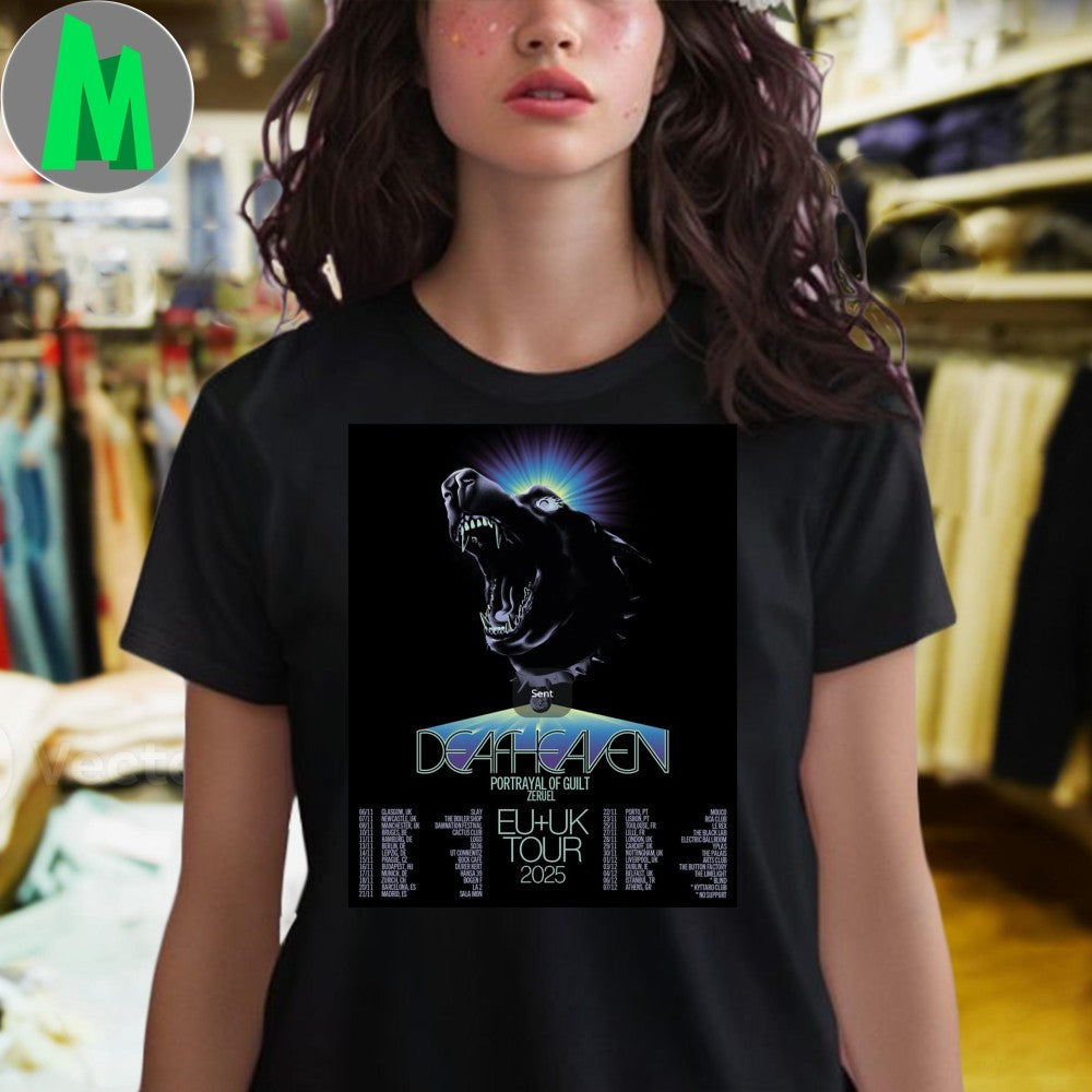 Deafheaven EU + UK Tour 2025 Concert Schedule T-Shirt