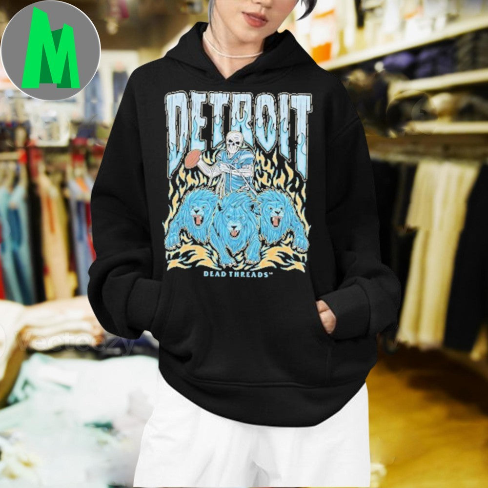 Detroit Lions Football Skeleton Vintage Shirt