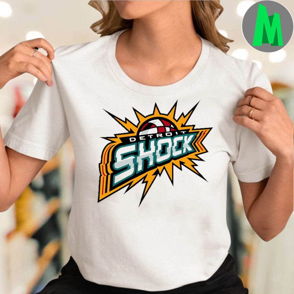 Detroit Shock WNBA Team Logo Basketball T-Shirt